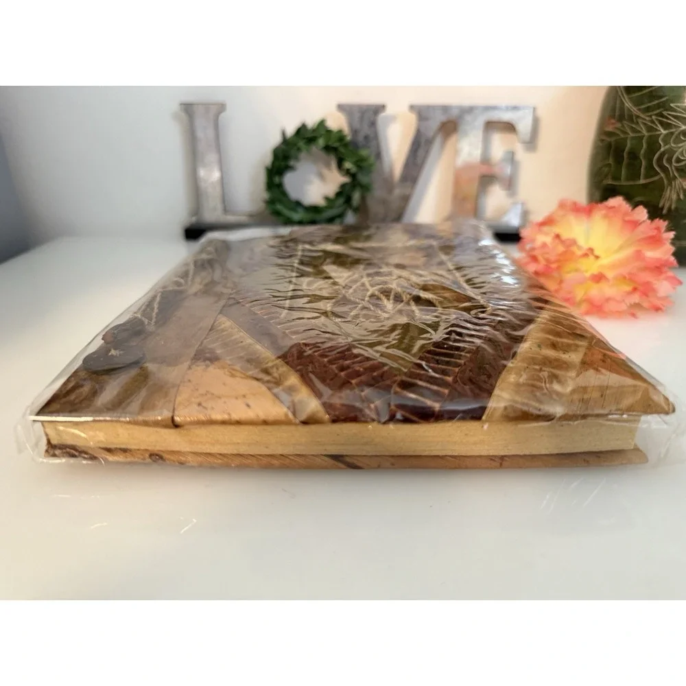 Sea Turtle Book or Album Handmade Natural Paper & Wood Boho Rustic Primitive NIB